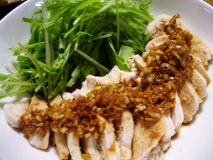 鶏肉の四川風ソースがけ